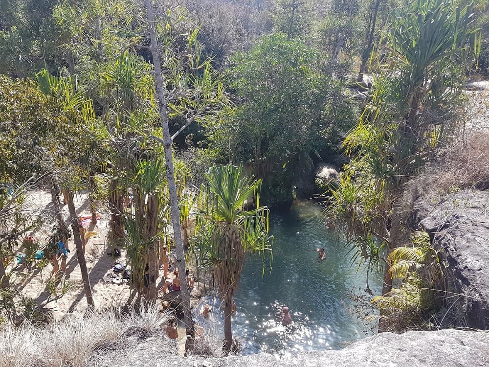 Afkoelen van het wandelen. Neem een duik in de natural pool. Paradijs!